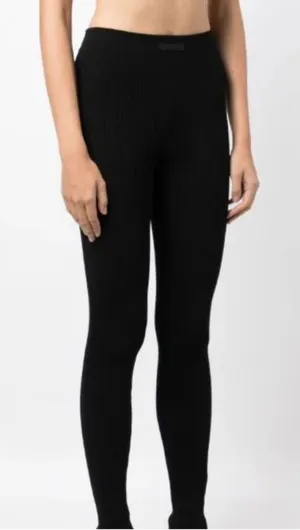 New Fear Of God Essentials Ribbed Legging in Black thumbnail 1