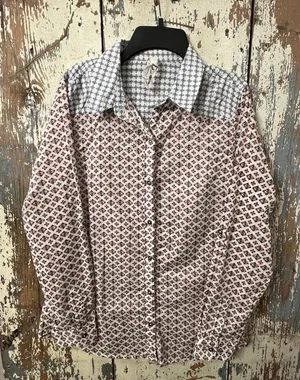 Seven Button down shirt size Medium White thumbnail 1