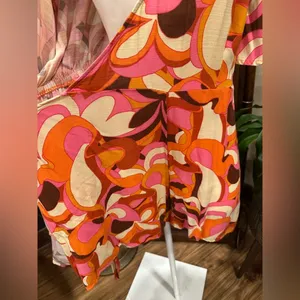 Ava & Viv Multicolor Tropical Tie Wrap Romper thumbnail 6