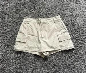 Zara Cream Cargo Skort Shorts thumbnail 2