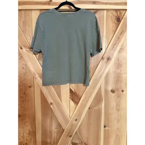Source Unknown West Coast California 99 Graphic Cropped Tee Shirt Size Large Retro Green thumbnail 2
