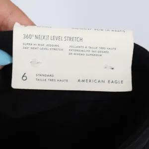American Eagle Jeggings Womens 6 Super Hi-Rise 360 Next Level Black FAIR thumbnail 2