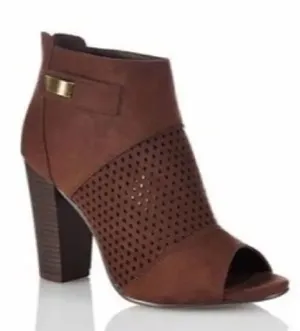 ✨Cato Brown Peep Toe Booties✨ thumbnail 1