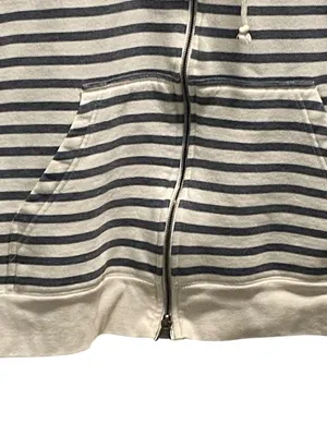 Free People Long Line Zip Up Jacket Cream Size M Athleisure Coastal Beach Cute thumbnail 7