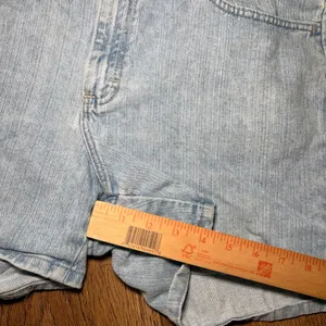 90s Riders‎ by Lee High Waisted Light Wash Denim Shorts Womens 14 100% Cotton thumbnail 5
