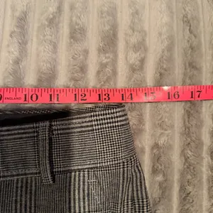 Banana Republic Glen Plaid Wool Blend‎ Ankle Zipper Trousers Black White 0 thumbnail 5