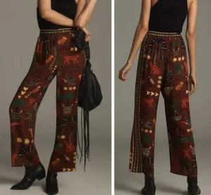 Farm Rio Tropical Print Pull-On Straight Leg Pants, Size M thumbnail 2