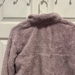 Eddie Bauer Womens Fleece Pullover Sweatshirt‎ Lilac Purple L Snap Neck Pockets thumbnail 7