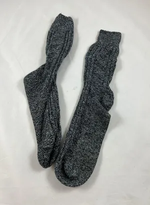 Thick Knitted Grey Long School Socks Gray thumbnail 1