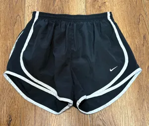 Nike Women's Tempo‎ Running Shorts Black White Small Dri-FIT Lined Active thumbnail 1