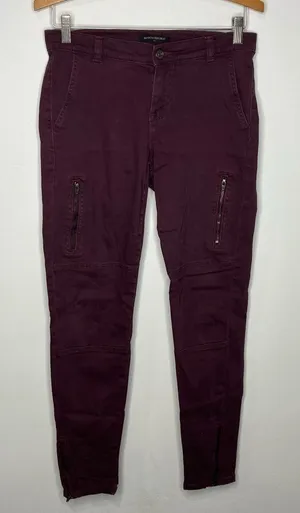 Banana republic factory maroon skinny pants size 6‎ thumbnail 1