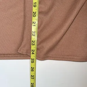 Tan Open Front Woven Kimono Sleeve Cardigan M/L thumbnail 7