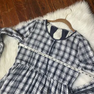 Paper Crane Navy Plaid Mini Dress NWT thumbnail 7