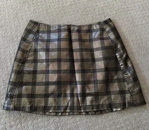 Urban Outfitters Metallic Plaid Skirt thumbnail 1