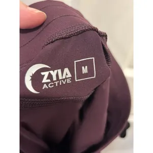 Zyia Active Unwind Jogger Pants Plum Purple Medium‎ Drawstring Pockets Cuffed thumbnail 8