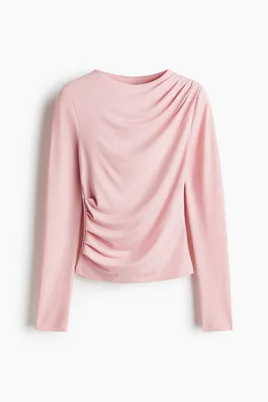 H&M Pink Draped Top thumbnail 2