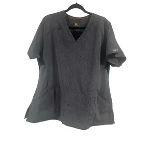 ✨HP✨Carhartt Women's Multi-Pocket V-Neck Medical Scrub Grey Sz XL Top✨ thumbnail 3