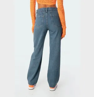 Edikted Folded Jeans Raquel thumbnail 4