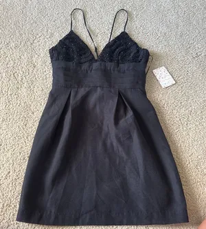 Free People Black Beaded Dress thumbnail 1