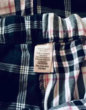 victoria’s secret pajama set pink checkered soft cozy lounge set XXL thumbnail 5