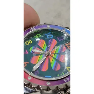 Accutime Women's Multi-color Rainbow Flower Silicone Analog‎ Quartz Watch thumbnail 7