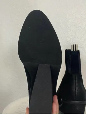 Dr. Scholl’s comfort size 10 Women’s Black Suede leather Wedge Ankle Boot cute thumbnail 6