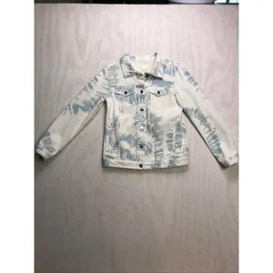 Altar'd State Blue Ivory Tie Dye‎ Denim Jacket J1283DNAS Small Cloud Wash Boho thumbnail 5