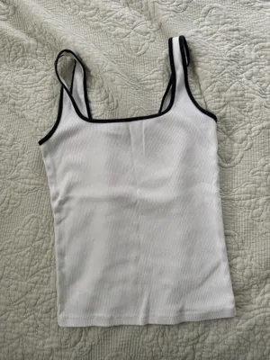 Abercrombie and fitch white and black trim tank size small thumbnail 1