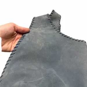 🩶 Suede Slouch Bag 👜‎ Boho Whipstitch Y2K Shoulder Tote ✨ Gray thumbnail 5