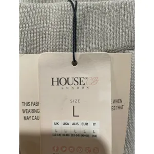 House of CB Viola Ribbed Knit‎ High Waist Flare Trousers Size Large thumbnail 8