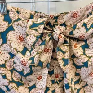 By Anthropologie Geordie Floral Front Tie Paperbag Bermuda Summer Boho Shorts XS thumbnail 5