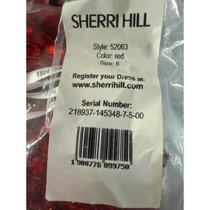 Sherri Hill 52063 Red Two Piece Sequin Prom Gown NWT‎ Size 6 $598 thumbnail 9