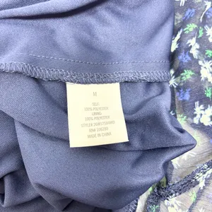 Francesca’s Mi‎ Ami Navy Floral Wrap Dress Short Sleeve Above Knee Size M thumbnail 7
