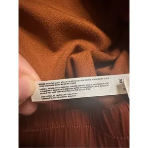 Anthropologie daily practice side tie velvet pullover burnt orange large thumbnail 8