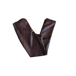 Banana Republic Faux Leather Leggings XS Burgundy Brown Coated Stretch Pants thumbnail 6
