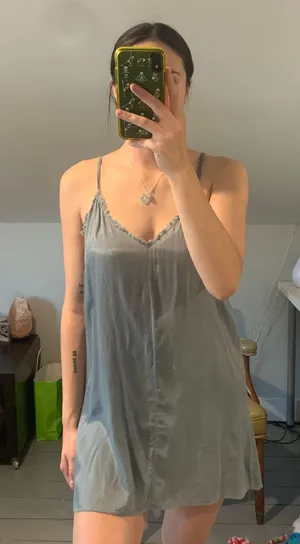 Free People blue slip dress thumbnail 1