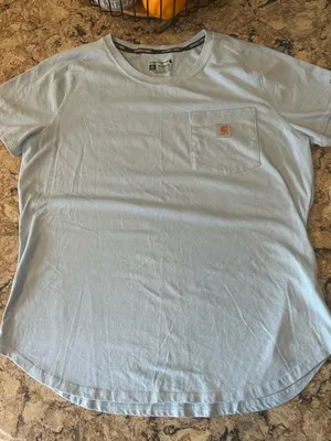 Women’s Carhartt Force Relaxed Fit Pocket T-shirt Light Blue Size XL New thumbnail 7