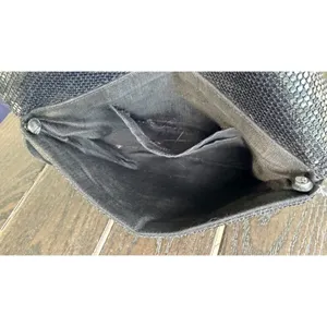 Vintage 80s 90s Black Metal Mesh Bow Evening Bag Shoulder Purse thumbnail 5