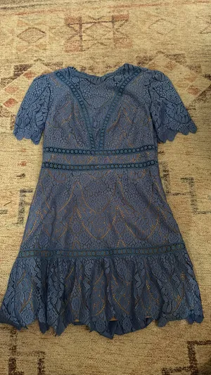 Saylor blue lace dress  thumbnail 2