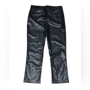 CALVIN KLEIN Faux Leather Ankle Pant 16 Black $109 Retail NWT thumbnail 10