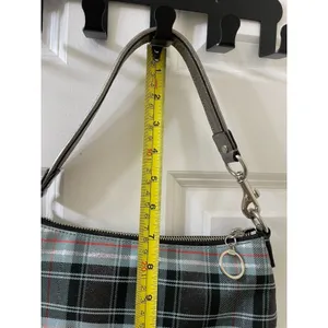 Rare Coach Poppy Tartan silver Plaid shoulder Bag limited edition thumbnail 15
