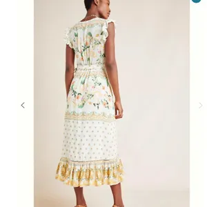 Farm Rio Anthropologie Floral Ruffle Trim Wrap‎ Maxi Dress Bohemian Cottagecore thumbnail 11