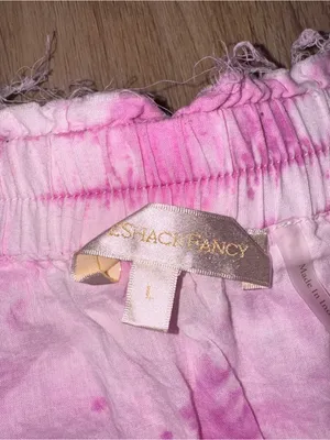 LoveShackFancy $225 Pink Ruffle Skirt Hand Dye - Size Large thumbnail 3
