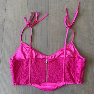 Lovers and Friends Pink Lace Corset Top thumbnail 3