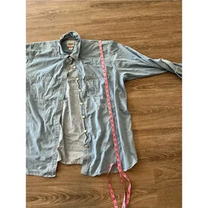Vintage St Johns Bay Button Up Shirt Womens 24W Light Blue Denim Chambray Y2K thumbnail 13
