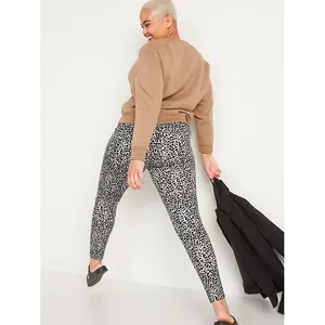 NWT Old Navy Stevie Pants Women XL Leopard Print High Rise Ponte Pintucked‎ thumbnail 16