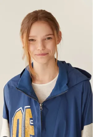 urban outfitters navy windbreaker small thumbnail 6