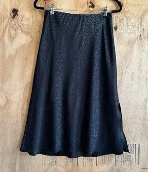 Socialite Black Leopard Print Knee Length Skirt Sz M thumbnail 1