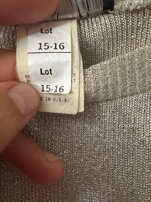 Vintage 80s 90s Alexis Fashions Silver Metallic Lurex Knit Dress Made in USA thumbnail 3