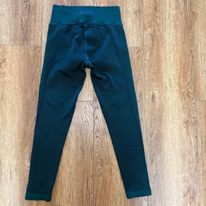 Aerie OFFLINE Seamless Waffle High Waisted‎ Leggings Dark Green Textures Size M thumbnail 2